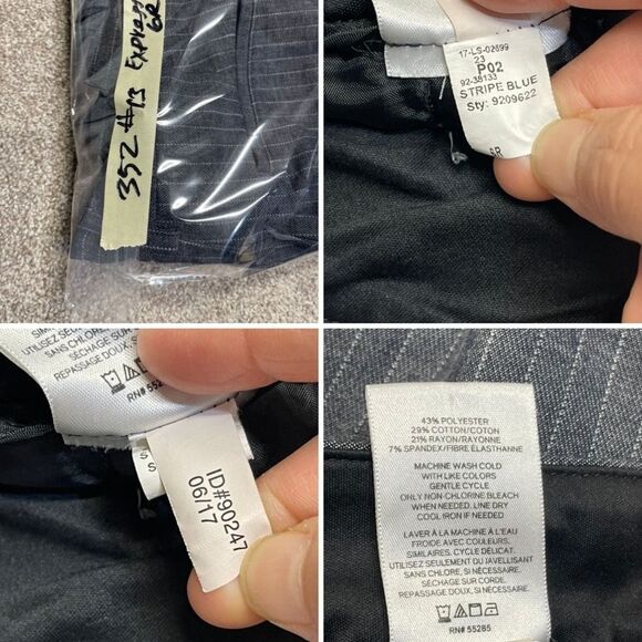 Express womens columnist barley bootcut pants sz 6R pin striped business casual - Picture 11 of 12